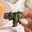 Фигурка "Слон" резной из камня Пирит
