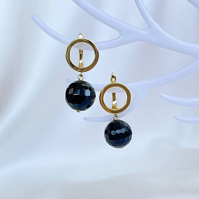 Серьги крупные с Агатом, Артикул: 095518 - изображение товара №2