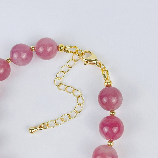 Браслет из мадагаскарского Розового кварца, Артикул: 117145 - изображение товара №4