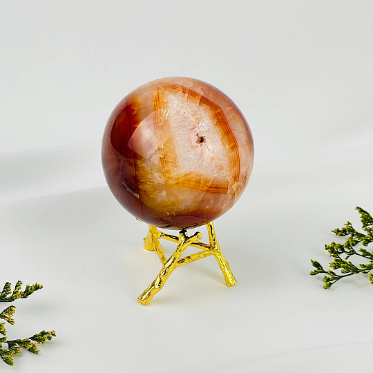 Шар из Сердолика на подставке, Артикул: 116915 - изображение товара №1
