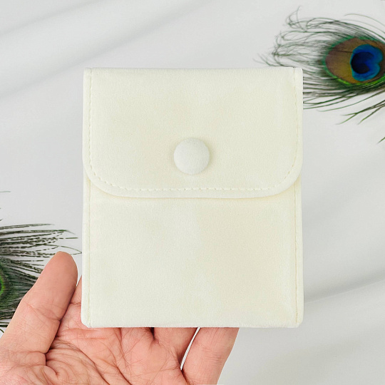 Мешочек: Бархат белый 1 шт., Артикул: 116512 - изображение товара №2