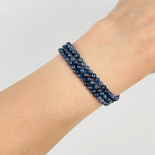 Бусины для украшений из Сапфира (114 бусин), Артикул: 070288 - изображение товара №1