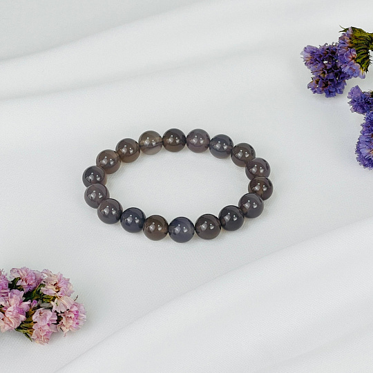 Браслет из серего Агата, Артикул: 073287 - изображение товара №2