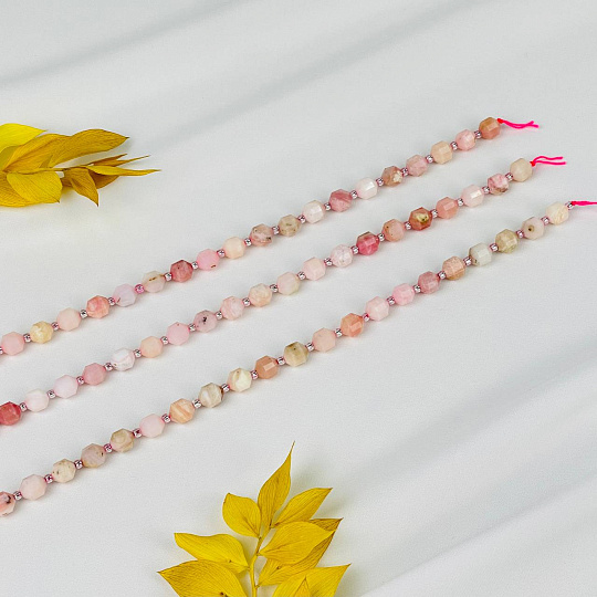 Бусины для украшений из розового Опала (35 бусин), Артикул: 093097 - изображение товара №2