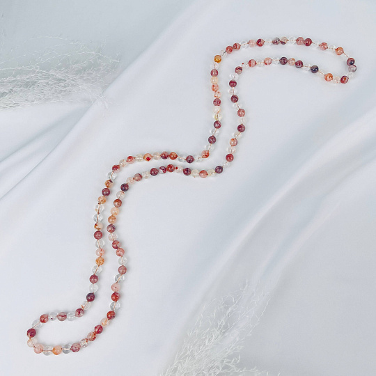 Колье из Кварца с включением Гематита, Артикул: 117818 - изображение товара №1