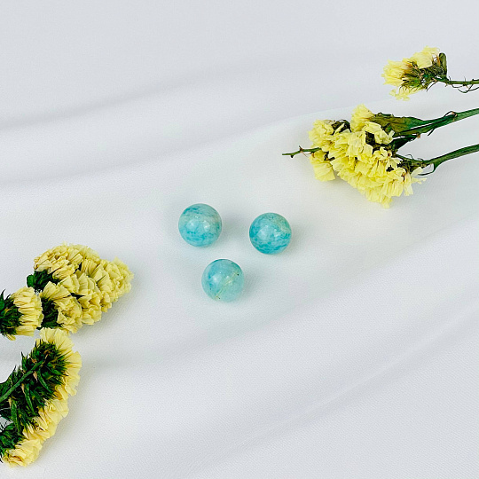 Бусины для украшений из Амазонита (3 шт), Артикул: 117545 - изображение товара №1