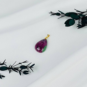 Кулон из Рубина на Цоизите, Артикул: 094667 - изображение товара №2