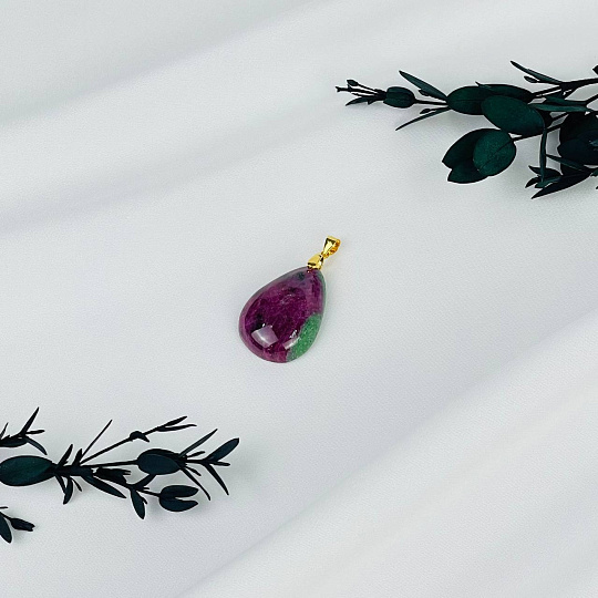 Кулон из Рубина на Цоизите, Артикул: 094667 - изображение товара №2