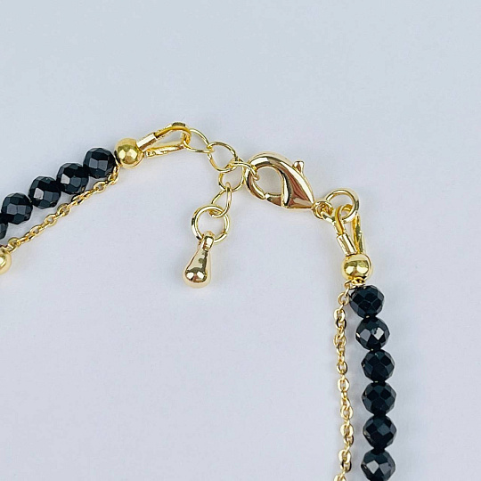 Браслет двойной из Шпинели с цепочкой, Артикул: 118132 - изображение товара №3