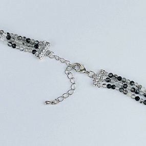 Колье тройное Кварц с включениями Турмалина черного, Артикул: 068011 - изображение товара №3