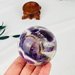 Шар из шевронного Аметиста на подставке