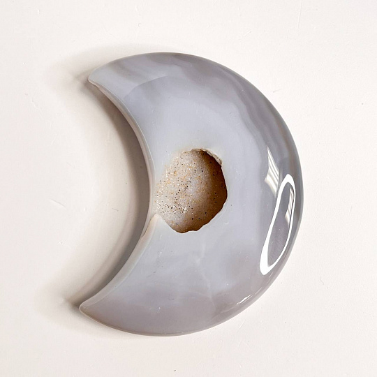 Месяц из Агата с жеодой, Артикул: 095776 - изображение товара №2