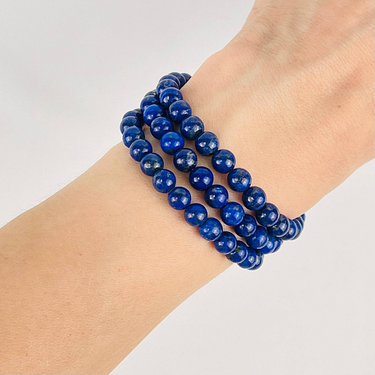 Бусины для рукоделия из Лазурита (65 бусин), Артикул: 082110 - изображение товара №2