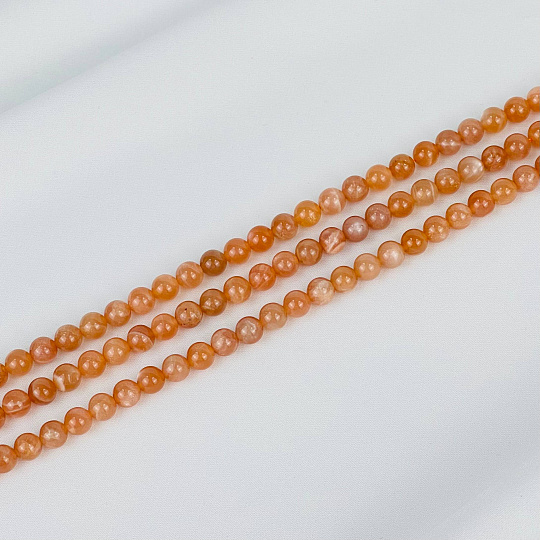 Бусины для украшений из Лунного камня (60 бусин), Артикул: 063669 - изображение товара №1