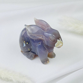 Кролик резной из Агата с жеодой, Артикул: 096847 - изображение товара №3