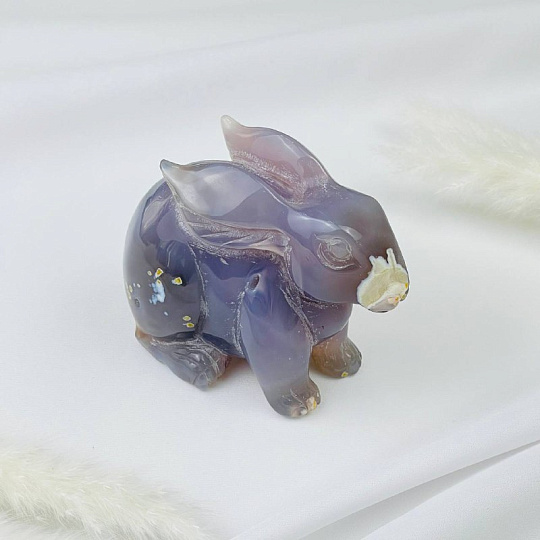 Кролик резной из Агата с жеодой, Артикул: 096847 - изображение товара №3