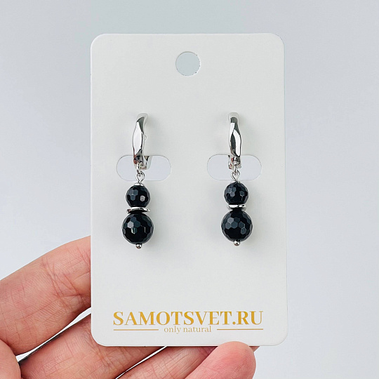 Серьги с Агатом, Артикул: 089782 - изображение товара №1