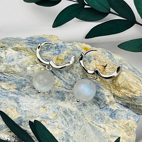 Серьги из Лунного камня, Артикул: 105540 - изображение товара №3