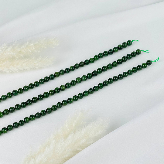 Бусины для украшений из Нефрита (48 бусин), Артикул: 087617 - изображение товара №3