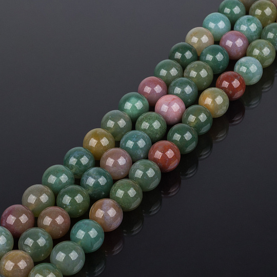 Бусины для украшений из Мохового агата (38 бусин), Артикул: 080353 - изображение товара №1