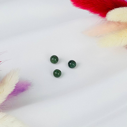 Бусины для украшений из Нефрита (3 шт), Артикул: 117514 - изображение товара №1