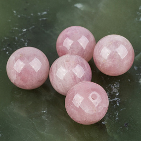 Бусины для украшений из мадагаскарского Розового кварца (5 шт)