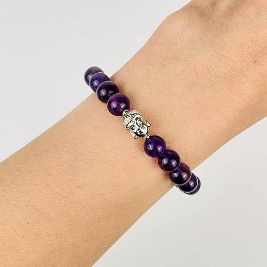 Браслет Будда из Аметиста, Артикул: 079603 - изображение товара №1