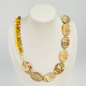 Колье из Яшмы, Тигрового глаза и Кальцита