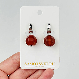 Серьги из Сердолика