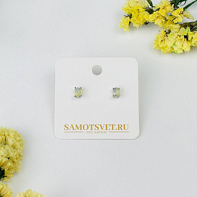 Серьги- пусетыиз из камня Опал