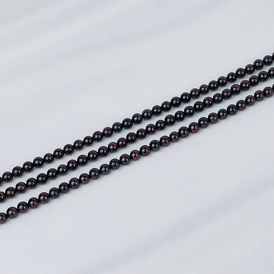 Бусины для украшений из Граната (Пироп) (64 бусины), Артикул: 083495 - изображение товара №1