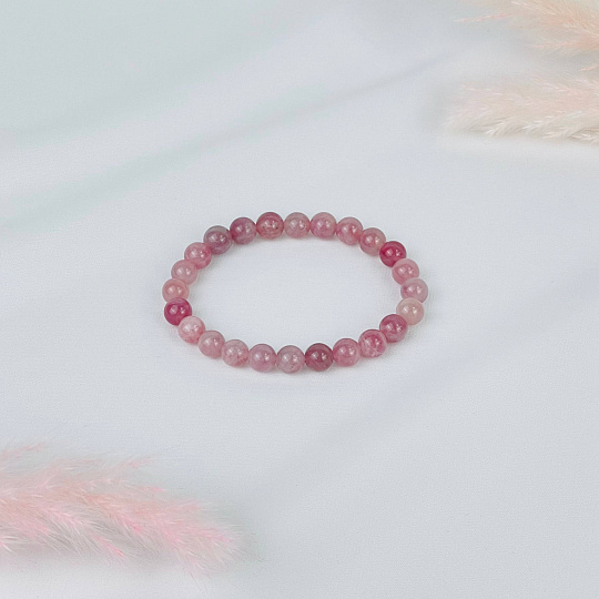 Браслет из мадагаскарского Розового кварца, Артикул: 085024 - изображение товара №2