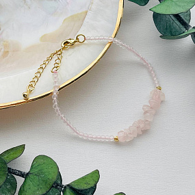 Браслет из Розового кварца, Артикул: 100179 - изображение товара №5