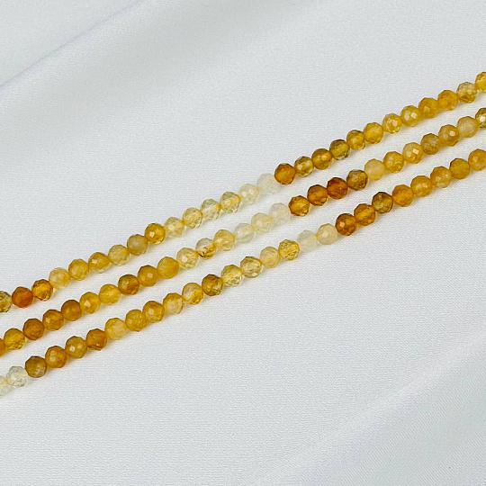 Бусины для украшений из Цитрина (96 бусин), Артикул: 116407 - изображение товара №3