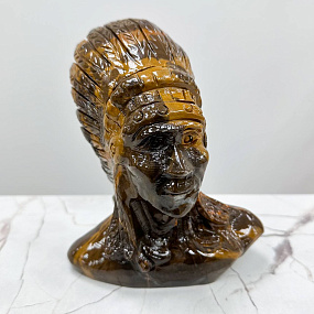 Статуэтка резная Индеец из Яшмы, Артикул: 117300 - изображение товара №1