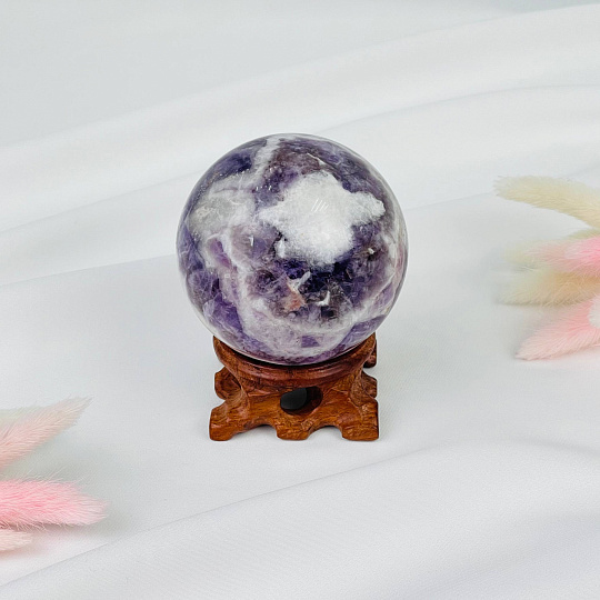 Шар из шевронного Аметиста на подставке, Артикул: 101411 - изображение товара №1