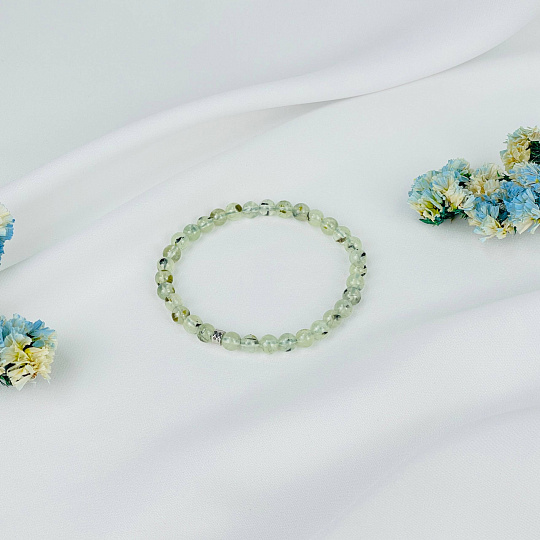 Браслет со вставкой из Пренита, Артикул: 090885 - изображение товара №2