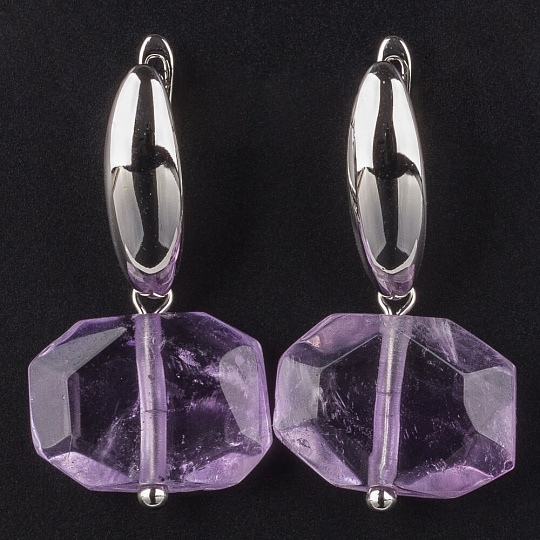 Серьги из Аметиста лавандового, Артикул: 084685 - изображение товара №1