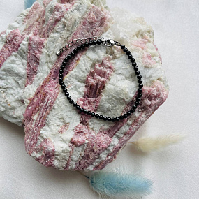 Браслет из черного Турмалина, Артикул: 099379 - изображение товара №1