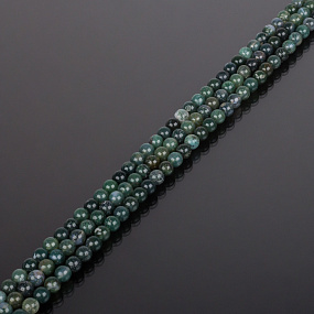 Бусины для рукоделия из Агата мохового (58 бусин), Артикул: 076613 - изображение товара №1