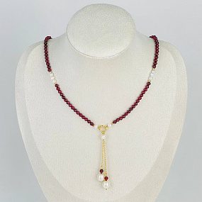 Колье из Граната и Жемчуга