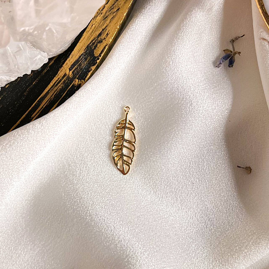 Подвеска "Лист" (1 шт), Артикул: 098545 - изображение товара №1