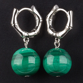 Серьги из Малахита , Артикул: 084695 - изображение товара №1