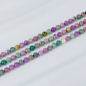 Бусины для украшений из Фосфосидерита и Варисцита (46 бусин), Артикул: 117023 - изображение товара №3