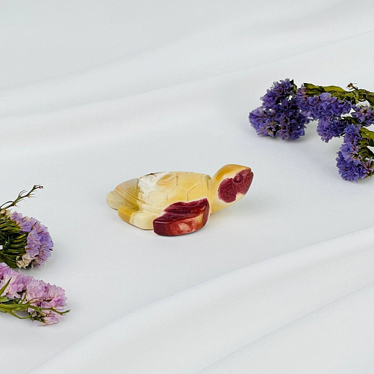 Фугурка резная Черепаха из Яшмы (Мукаит), Артикул: 116542 - изображение товара №4