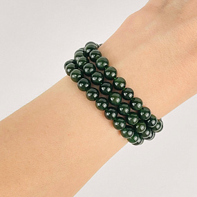 Бусины для украшений из Нефрита (65 бусин), Артикул: 087620 - изображение товара №2