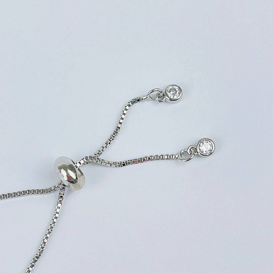 Браслет регулируемый с камнем Жемчуг, Артикул: 081184 - изображение товара №3