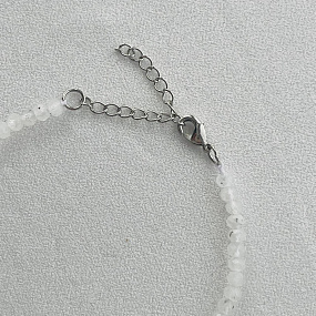 Браслет из Лунного камня с включением Турмалина, Артикул: 089618 - изображение товара №4