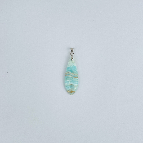 Кулон из голубого карибского Кальцита, Артикул: 117752 - изображение товара №2