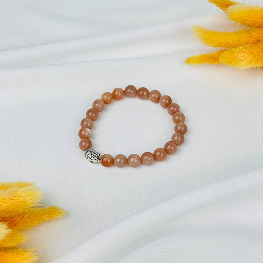 Браслет Будда из Лунного камня, Артикул: 116621 - изображение товара №2